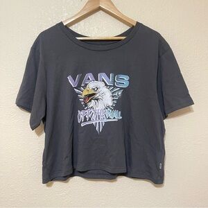 Vans Wingston Short Sleeve Cropped Top Size Large Women